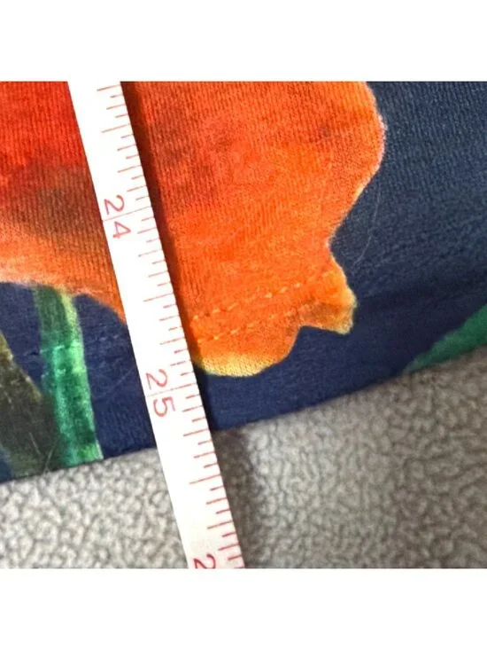 Laura Scott Womens XL Floral Jungle Print Rhinestone Short Sleeve Top Resort - Picture 6 of 6